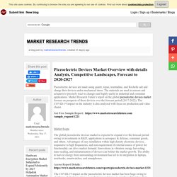 Piezoelectric Devices Market Overview with details Analysis, Competitive Landscapes, Forecast to 2020-2027