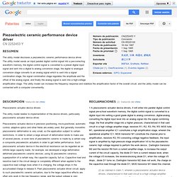 Patent CN2252453Y - Piezoelectric ceramic performance device driver - Google Patents
