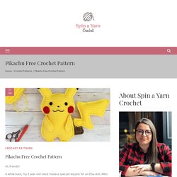 Pikachu Free Crochet Pattern