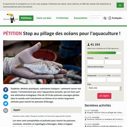 Stop au pillage des océans pour l’aquaculture !