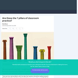 Are these the 7 pillars of classroom practice?