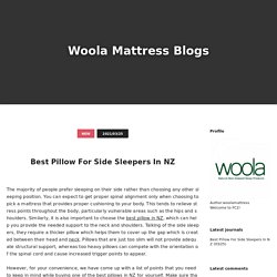 Best Pillow For Side Sleepers In NZ - Woola Mattress Blogs