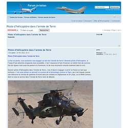 Pilote d’hélicoptère dans l’armée de Terre : forum armée de terre