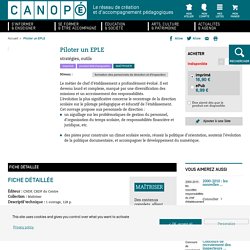 Piloter un EPLE