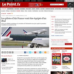 Les pilotes d'Air France vont être équipés d'un iPad