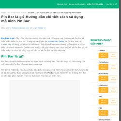 Pin Bar là gì? Hướng dẫn chi tiết cách sử dụng mô hình Pin Bar