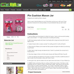 Pin Cushion Mason Jar