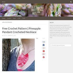 Pineapple Pendant Crocheted Necklace