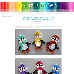 Pingouins en perles Hama – Petits modèles avec bonnets et écharpes