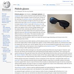 Pinhole glasses