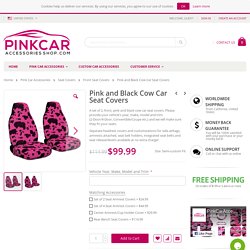 Pink and Black Cow Car Seat Covers