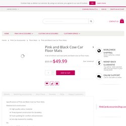 Pink and Black Cow Car Mats