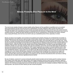 Pink Beauty Product