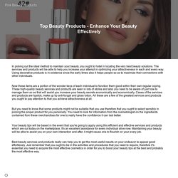 Pink Beauty Products