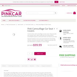 Pink Camouflage Car Seat Covers