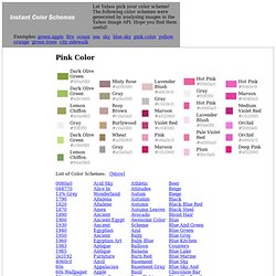 Pink Color - Instant Color Schemes