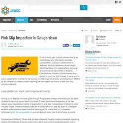 Pink Slip Inspection In Camperdown