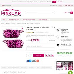 Pink Leopard Sun Visor Covers