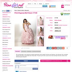 Pink Organza Ball Gown for 2012 CLarisse 17140