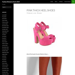 Pink Thick Heel Shoes - Ha Heel