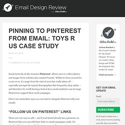 Pinning to Pinterest from Email: Toys R Us Case Study