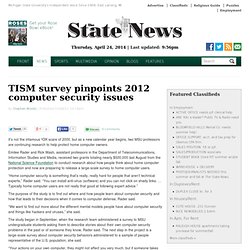 TISM survey pinpoints 2012 computer security issues