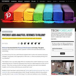 Pinterest Adds Analytics. Revenues To Follow?