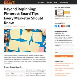 Pinterest Board Tips for Businesses