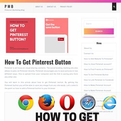 How to get Pinterest Button in 2019