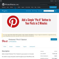 Pinterest "Pin It" Button