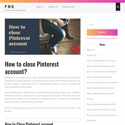 How to close Pinterest account