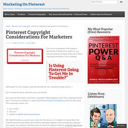 Pinterest Copyright Considerations For Marketers « Marketing On Pinterest For Small Business Owners - Aurora
