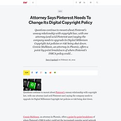 Attorney Says Pinterest Needs To Change It Digital Copyright Policy