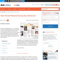 How To Use Pinterest During Your Job Search - Careers Articles - Aurora
