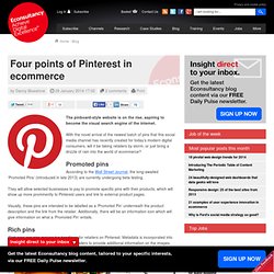 Four points of Pinterest in ecommerce‏
