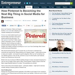 How Pinterest Is Becoming the Next Big Thing in Social Media for Business