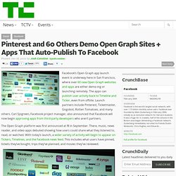 Pinterest and 60 Others Demo Open Graph Sites + Apps That Auto-Publish To Facebook
