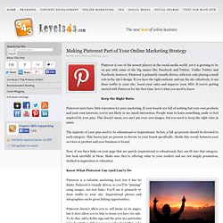 Making Pinterest Part of Your Online Marketing Strategy