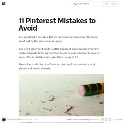 11 Pinterest Mistakes to Avoid