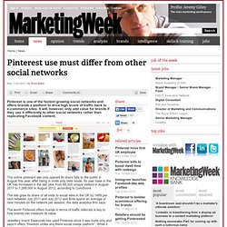 Pinterest use must differ from other social networks
