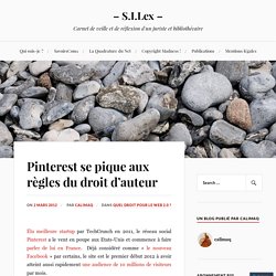 Pinterest se pique aux règles du droit d’auteur