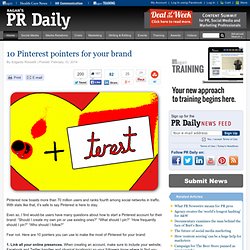 10 Pinterest pointers for your brand