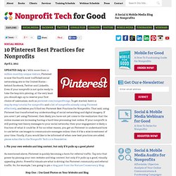 10 Pinterest Best Practices for Nonprofits