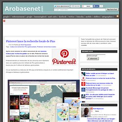 Pinterest lance la recherche locale de Pins