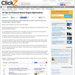 10 Tips for Pinterest Search Engine Optimization