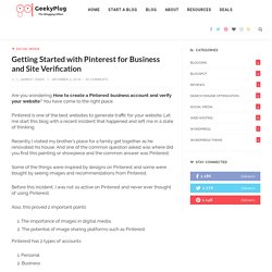 Getting Started with Pinterest for Business and Site Verification - GeekyPlug