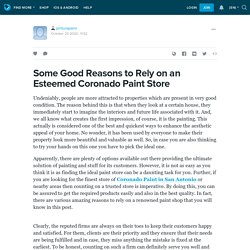 Some Good Reasons to Rely on an Esteemed Coronado Paint Store : pinturapaint — LiveJournal
