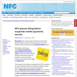 NFC pioneer Bling Nation suspends mobile payments service