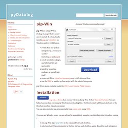pip for Windows - pyDatalog