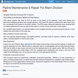 Pipline Maintenance & Repair For Marin Division